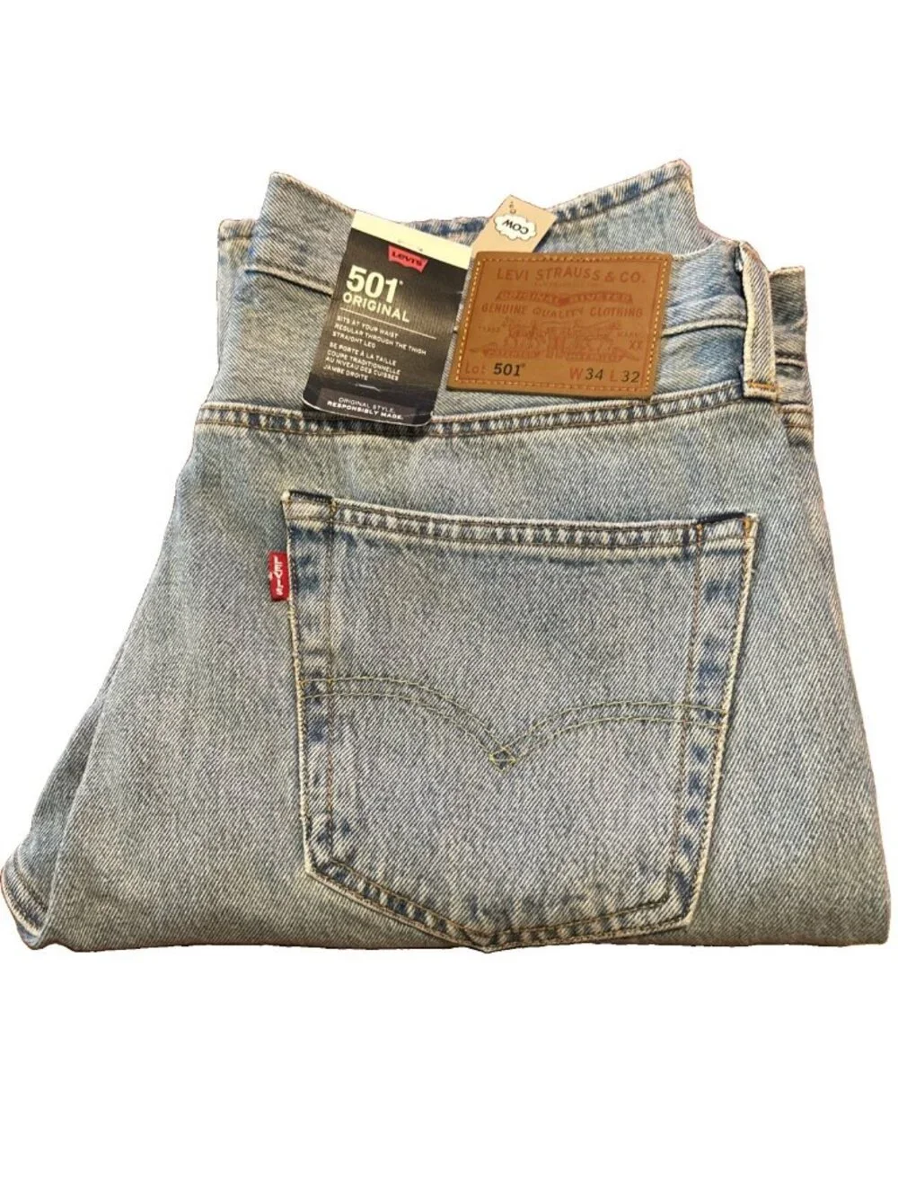 Levi's Premium Men’s 501 Jeans Hippie Love Peace Groovy Straight Leg NWT Y2K